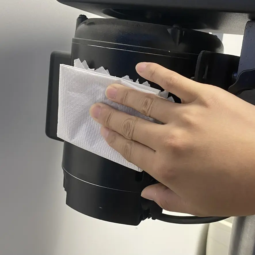 Mounting surface wiped down with paper towels and a degreaser