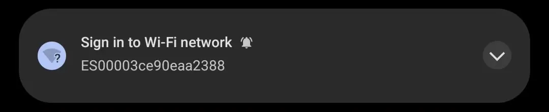 Android captive portal notification